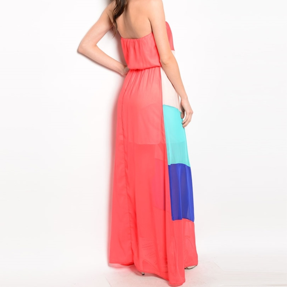 chevron maxi dress strapless - Picture 4 of 4